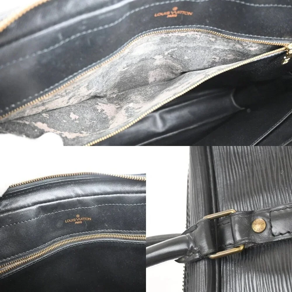 LOUIS VUITTON Porte Documents Voyage Briefcase Hand Bag Epi Black M54472 67EE792